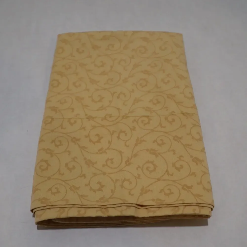 Charter Club King Pillowcase 100% Cotton Sateen Scroll Pattern Yellow